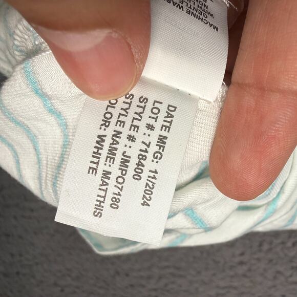 Johnnie-O Hangin Out Polo Shirt Mens M Striped Golf Cotton Blend Stretch NEW - Picture 4 of 8